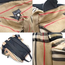 BURBERRY Backpack in nylon canvas and calf leather, beige, 351413