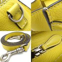 CELINE Luggage Nano Shopper 2-Way Bag Leather Yellow 351375