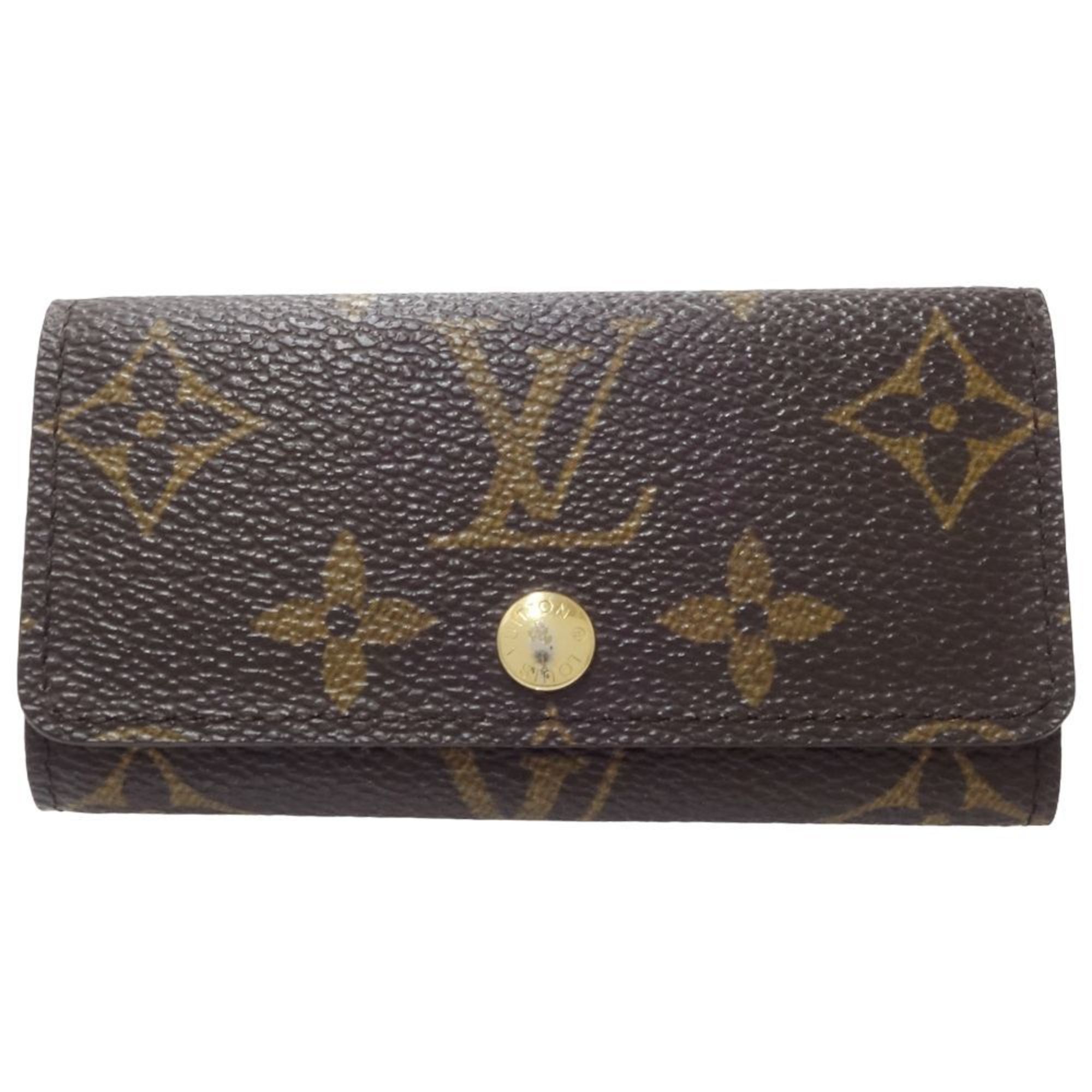 LOUIS VUITTON Louis Vuitton Monogram Key Case M62631 4 Multicle Brown 180568