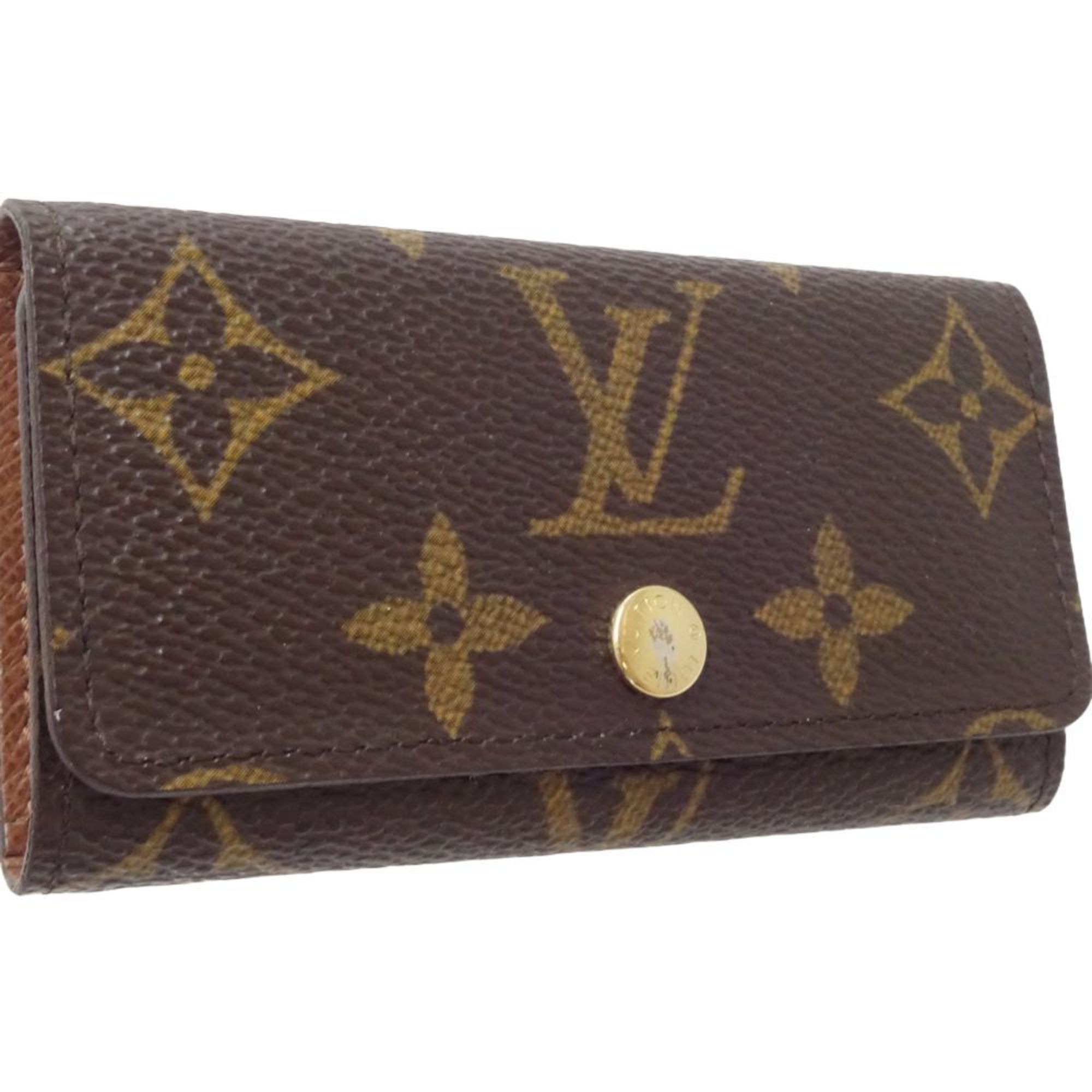 LOUIS VUITTON Louis Vuitton Monogram Key Case M62631 4 Multicle Brown 180568