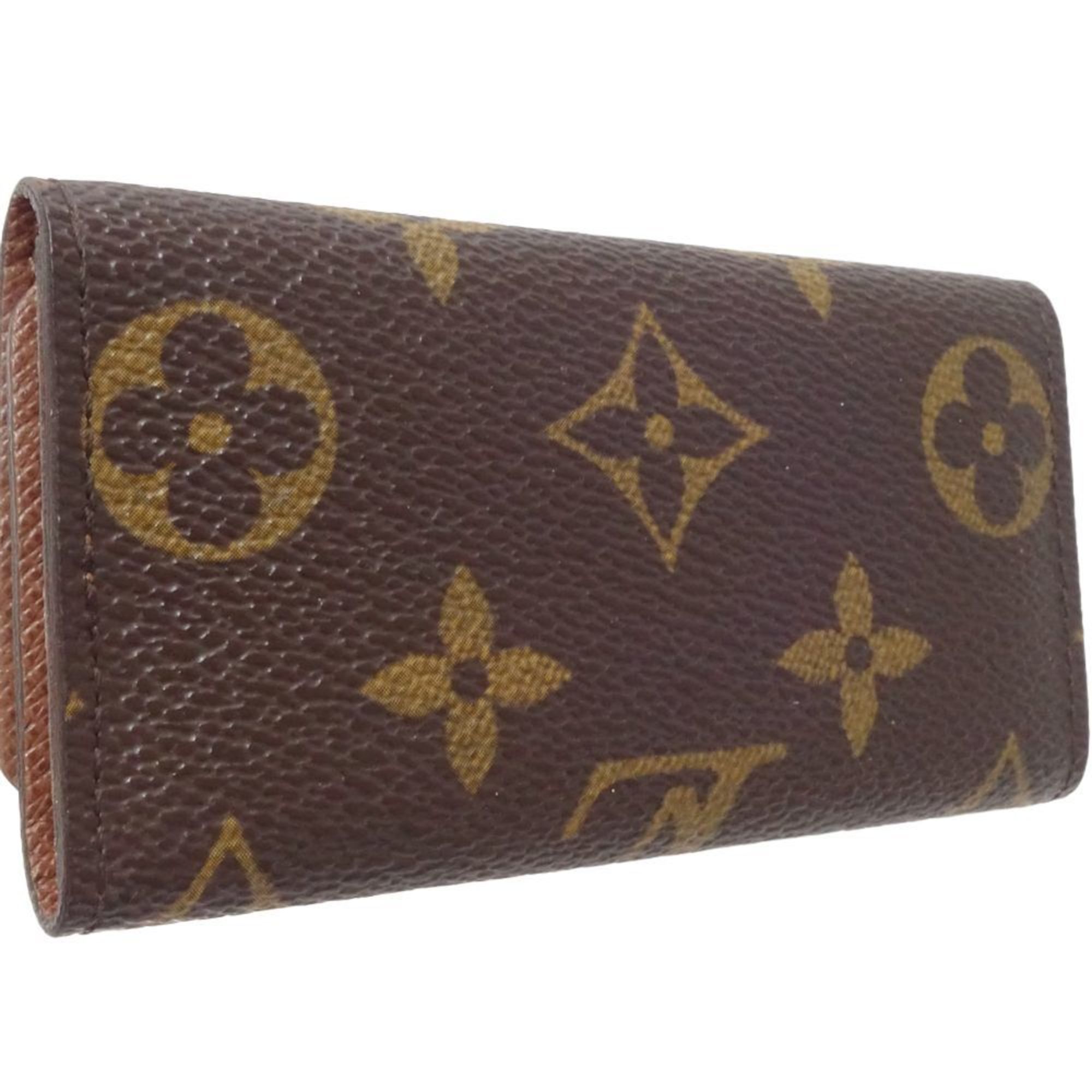 LOUIS VUITTON Louis Vuitton Monogram Key Case M62631 4 Multicle Brown 180568