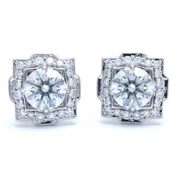 HARRY WINSTON Harry Winston Bell Earrings Diamond 0.50ct 0.51ct D.VS1 Pt950 Platinum 292069