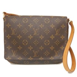 LOUIS VUITTON Louis Vuitton Monogram Musette Tango M51257 Shoulder Bag Short Brown 251879