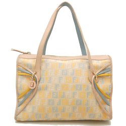 FENDI 8BL070 Tote Bag Zucchino Canvas x Leather Beige Multi 251848