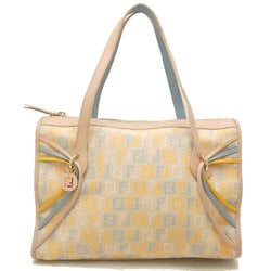 FENDI 8BL070 Tote Bag Zucchino Canvas x Leather Beige Multi 251848