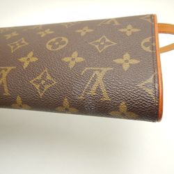 LOUIS VUITTON Louis Vuitton Monogram Pochette Twin GM M51852 Shoulder Bag Brown 251862