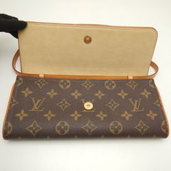 LOUIS VUITTON Louis Vuitton Monogram Pochette Twin GM M51852 Shoulder Bag Brown 251862