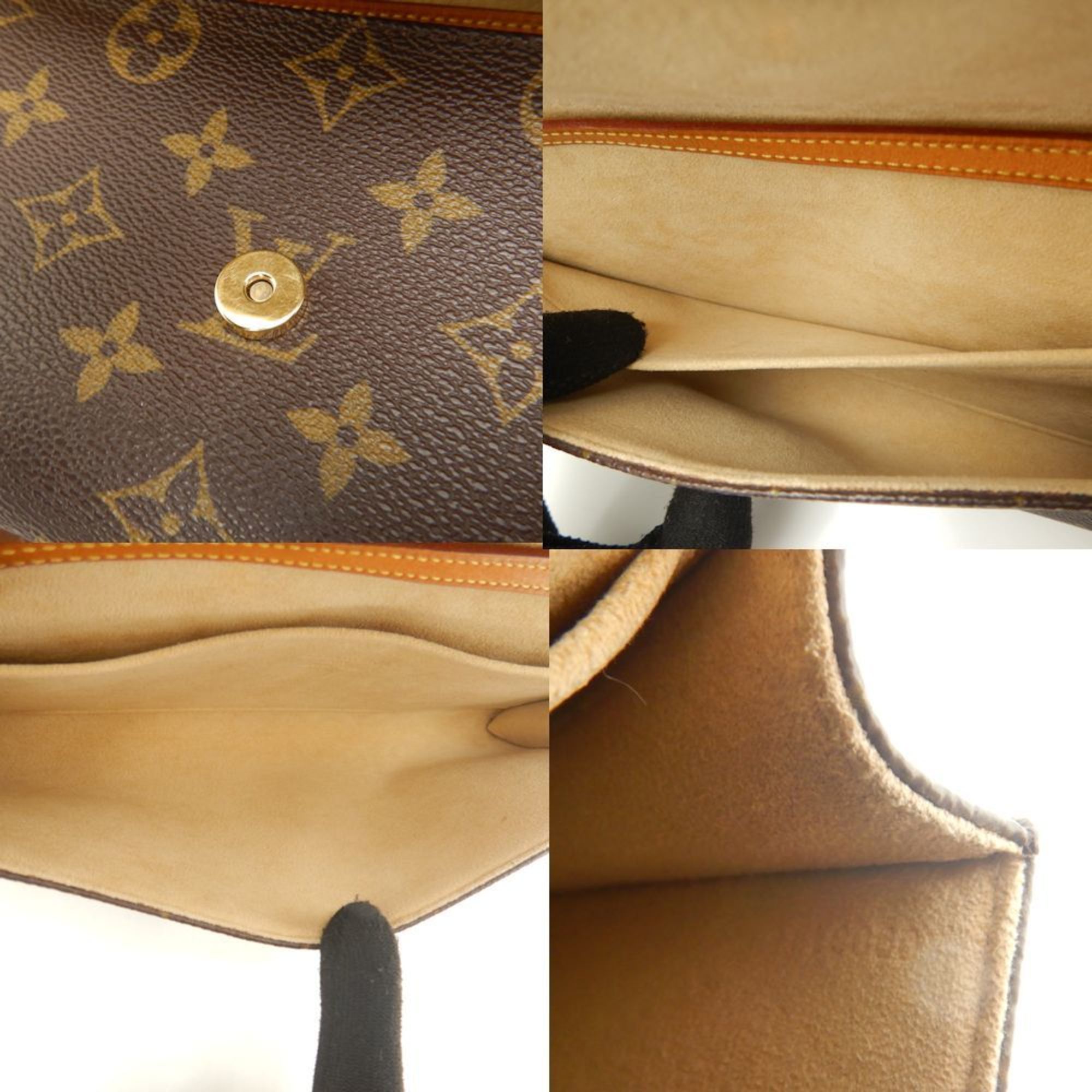 LOUIS VUITTON Louis Vuitton Monogram Pochette Twin GM M51852 Shoulder Bag Brown 251862