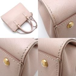 Salvatore Ferragamo Gancini GG-21F317 2-Way Bag Leather Pink Beige 351417