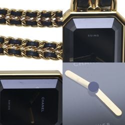 CHANEL Chanel Premiere L size H0001 483011003 GP (gold plated) x leather ladies 130197 watch