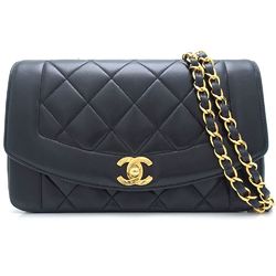 CHANEL Chanel Chain Shoulder Bag Matelasse Lambskin Black 351385