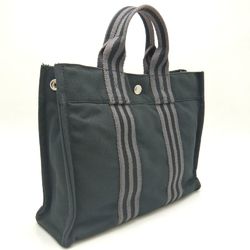 HERMES Hermes Foult Tote PM Bag Canvas Black 251855