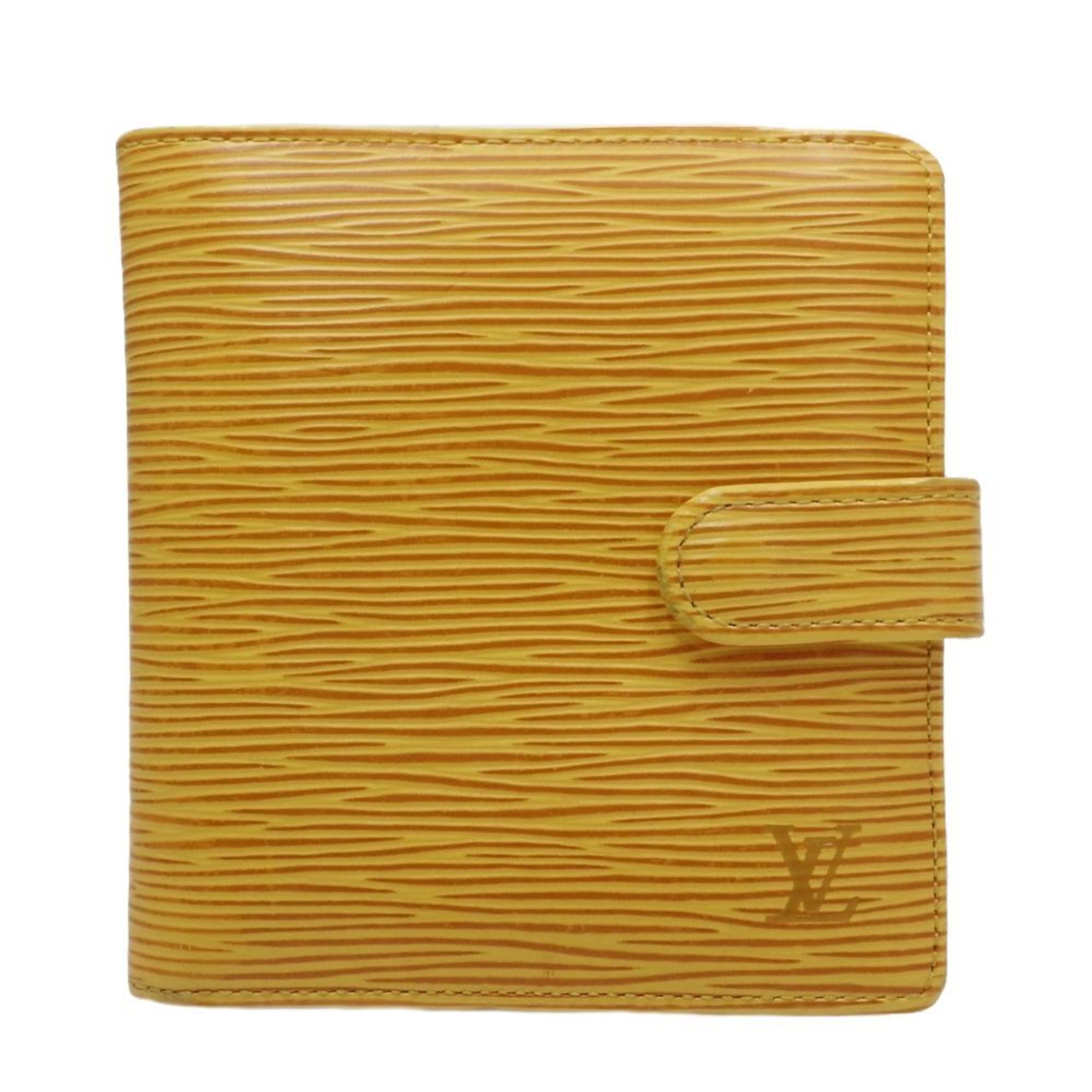 LOUIS VUITTON Louis Vuitton Epi Bi-fold Wallet M63559 Porto-Bier Compact Tassili Yellow 180567