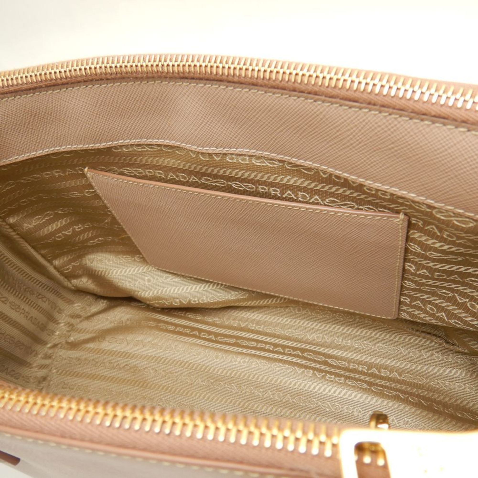 PRADA Prada Galleria BN1801 Handbag Saffiano Leather CAMMEO 251849