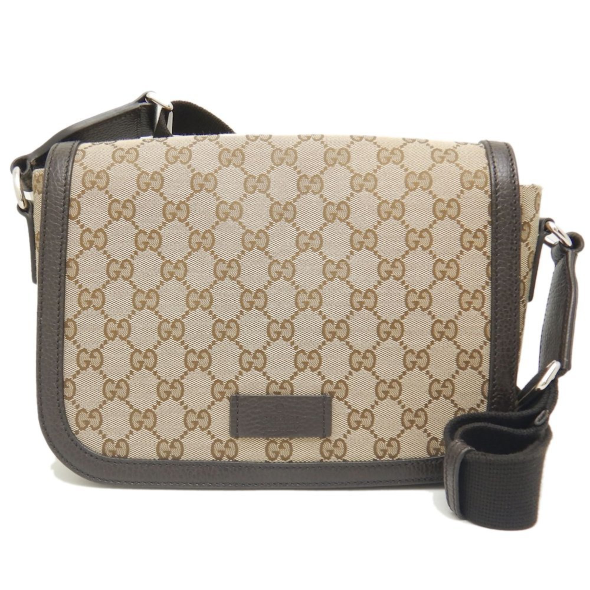 GUCCI 449172 Shoulder Bag GG Canvas Beige Brown Outlet 251878