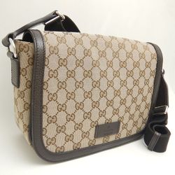 GUCCI 449172 Shoulder Bag GG Canvas Beige Brown Outlet 251878