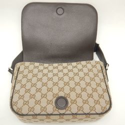 GUCCI 449172 Shoulder Bag GG Canvas Beige Brown Outlet 251878