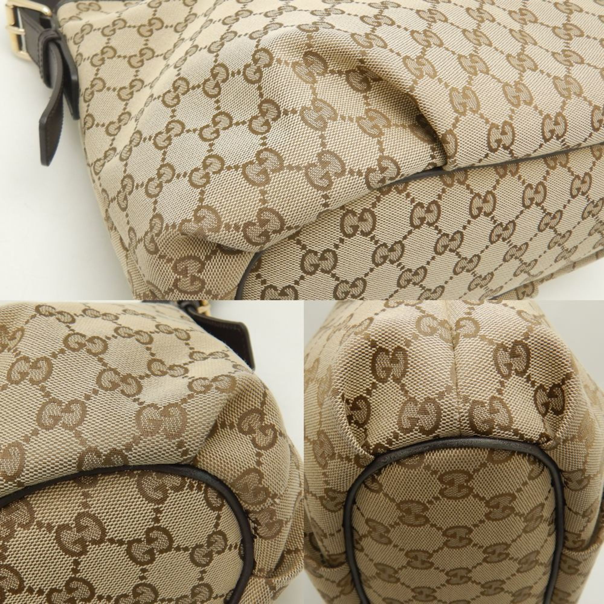 GUCCI 388930 Shoulder Bag GG Canvas Beige Brown Outlet 251876