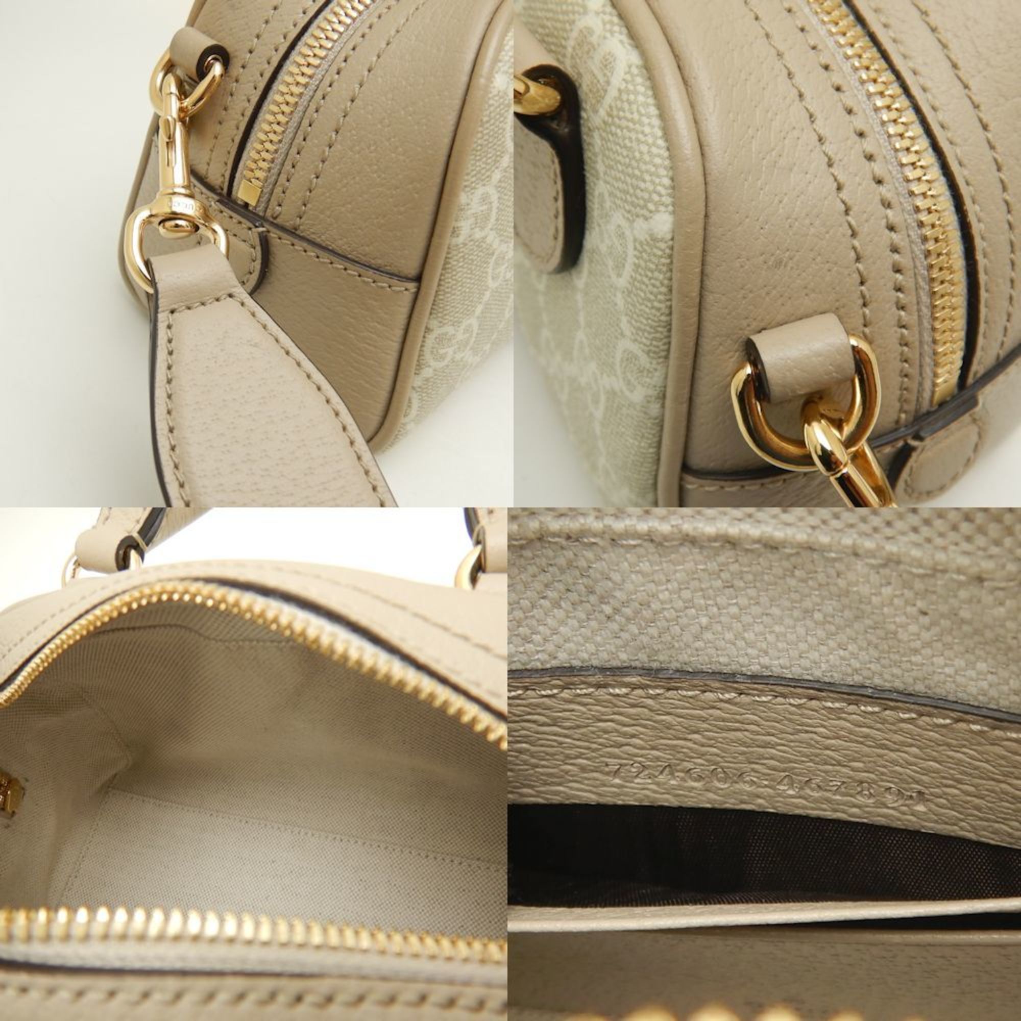 GUCCI 724606 Handbag Ophidia GG Supreme Canvas Beige 251846