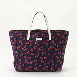 Gucci Heartbeat 282439 502752 Leather Canvas Shoulder Bag Handbag Women's