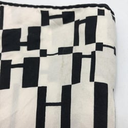 HERMES Carre 70 Scarf Black White Hermes Silk