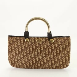 Christian Dior Trotter Gold Metal Handle Handbag Tote Bag for Women