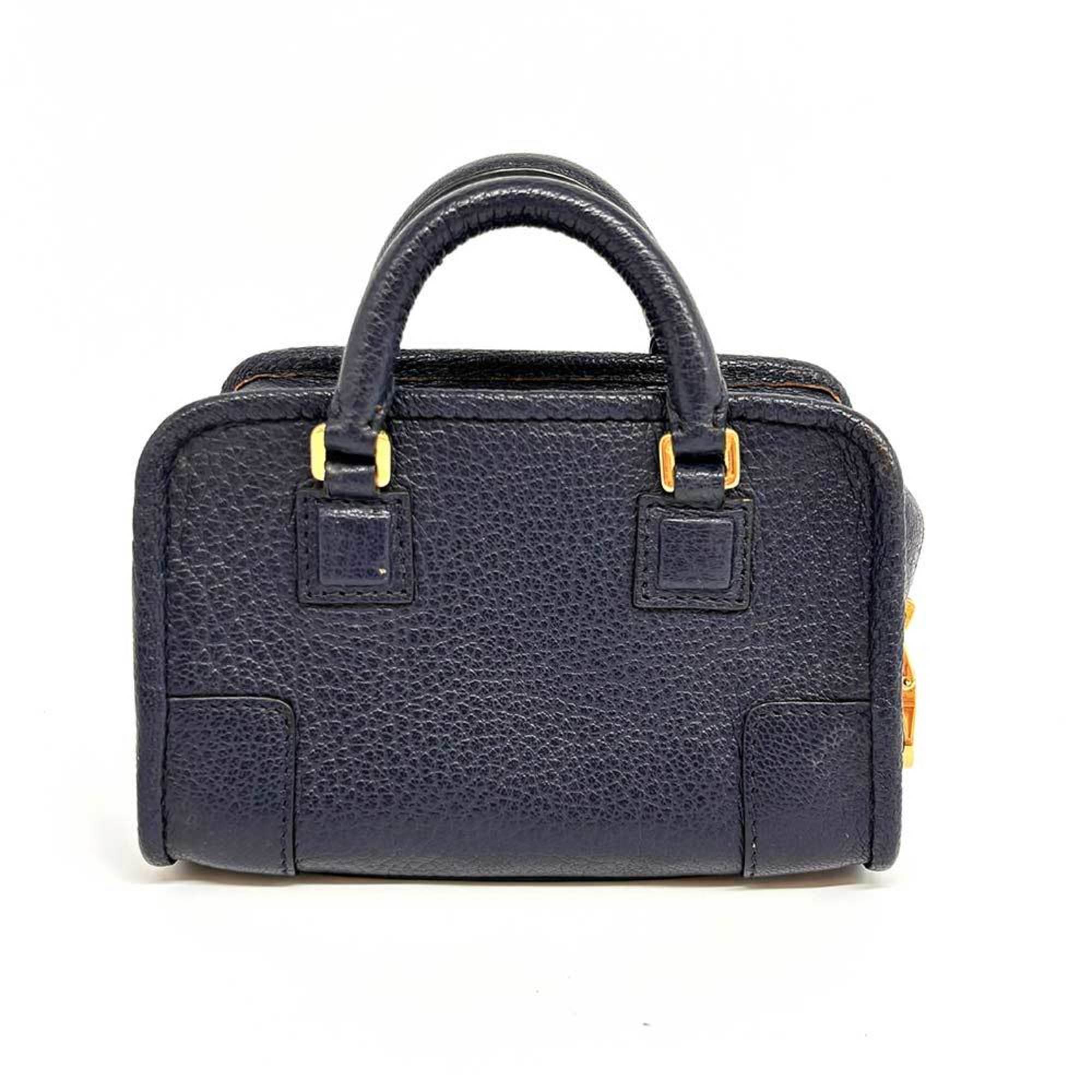 LOEWE Micro Amazona Handbag Shoulder Bag Padlock Navy