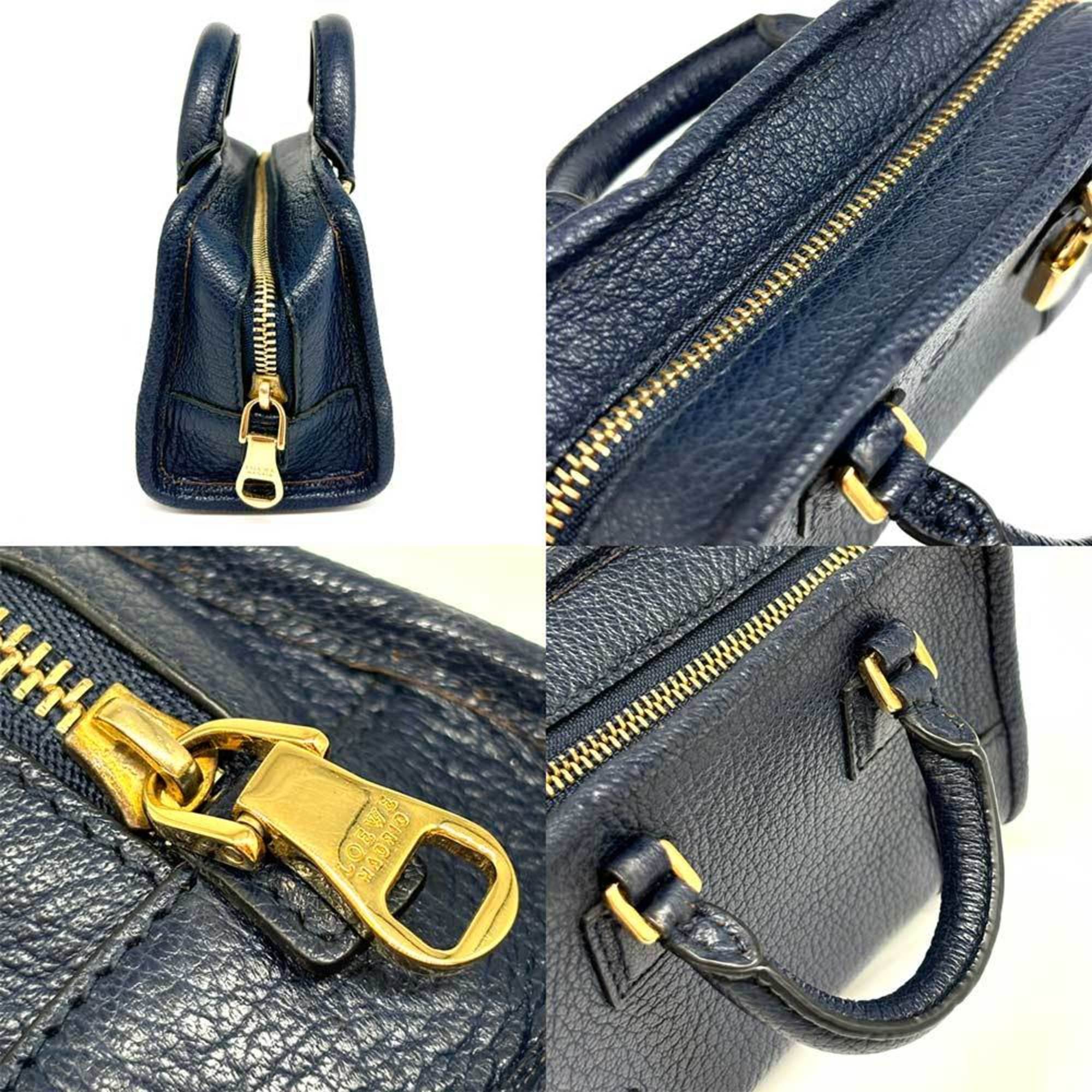 LOEWE Micro Amazona Handbag Shoulder Bag Padlock Navy