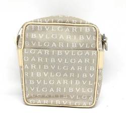 BVLGARI Shoulder Bag Mania Ivory White Canvas