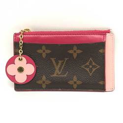 Louis Vuitton Monogram Porte Carte Zip Pink Wallet/Coin Case Card Flower M67494 LOUIS VUITTON