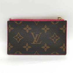 Louis Vuitton Monogram Porte Carte Zip Pink Wallet/Coin Case Card Flower M67494 LOUIS VUITTON