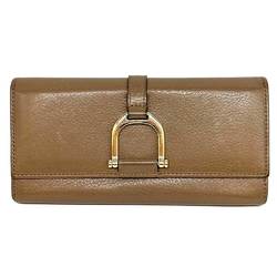 Gucci Long Wallet Horsebit Leather Brown 257124 GUCCI