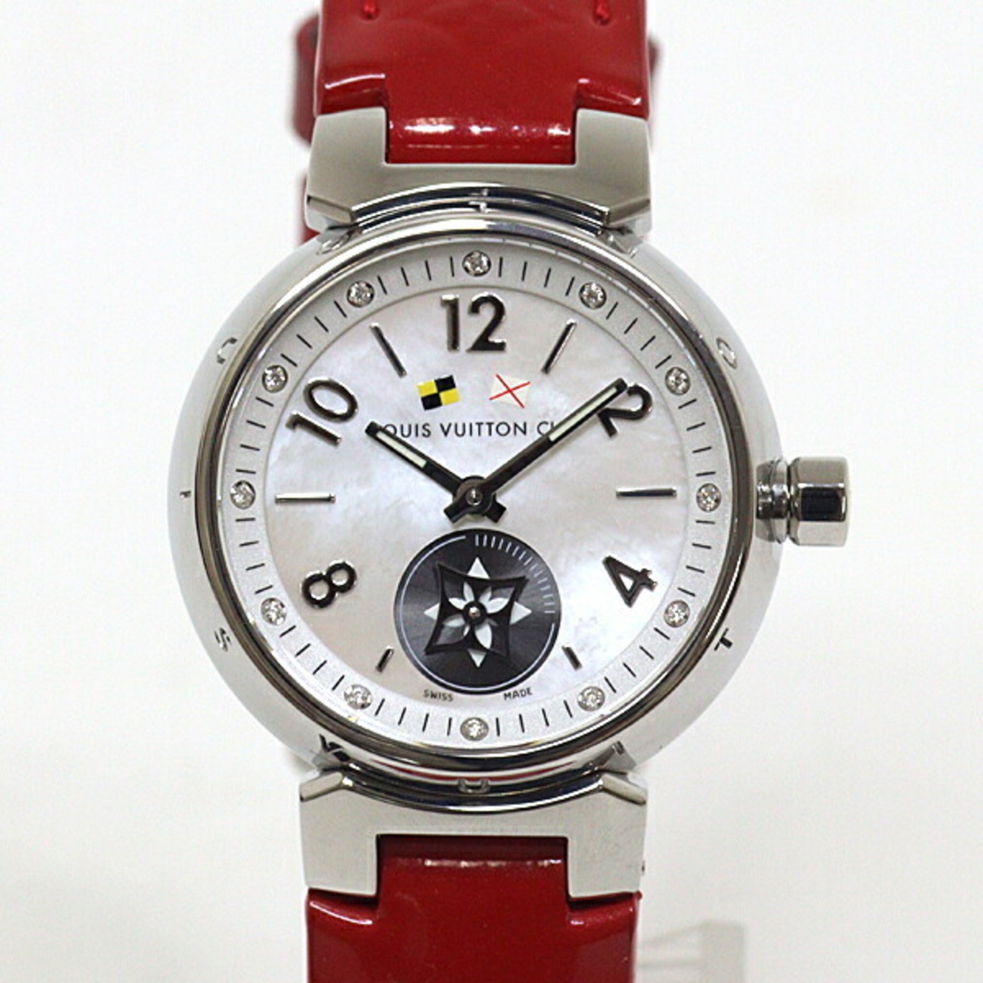 LOUIS VUITTON Louis Vuitton Ladies Watch Tambour Q12M0 Quartz Finished