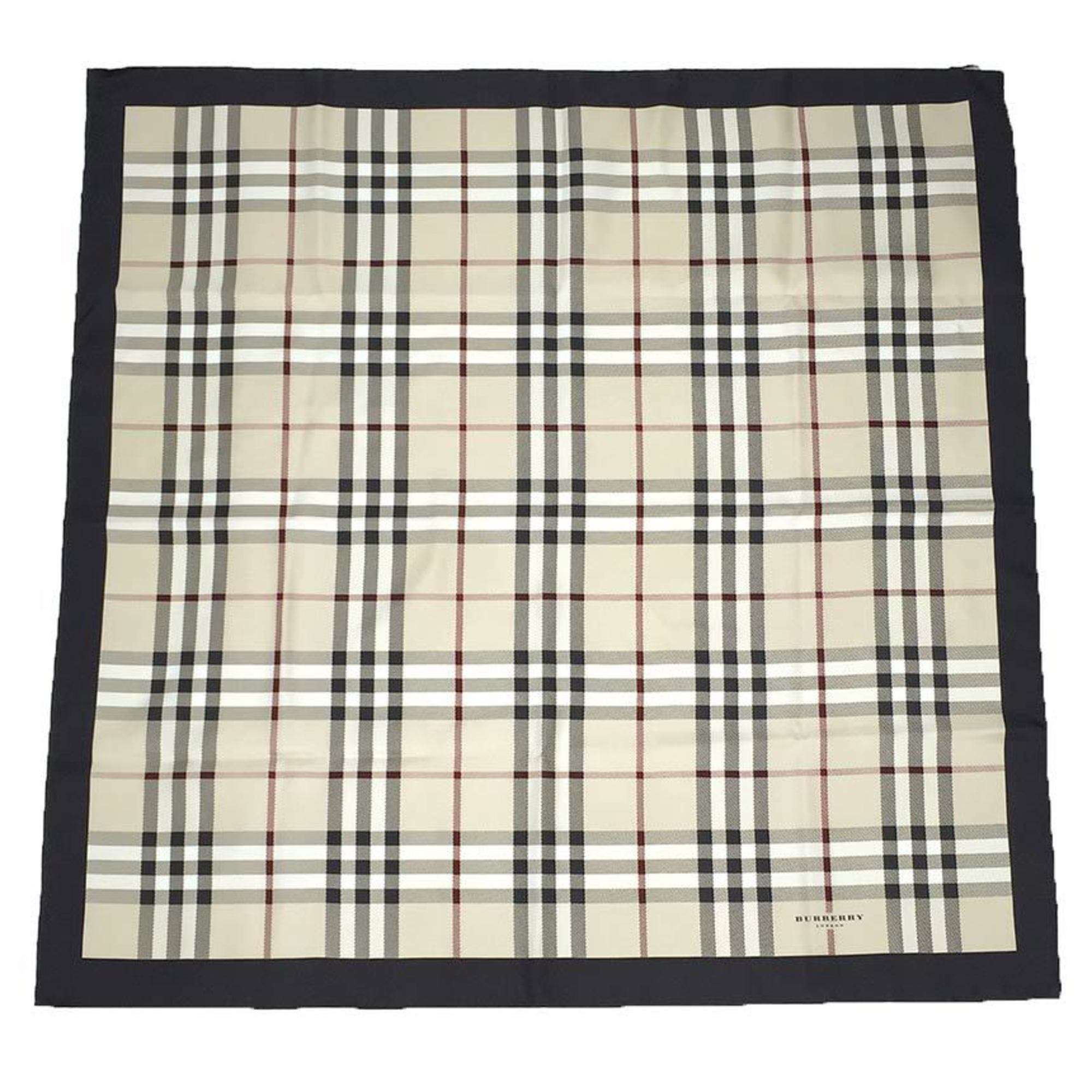 BURBERRY LONDON Burberry London Check Scarf Silk Beige x Black Women's aq10098