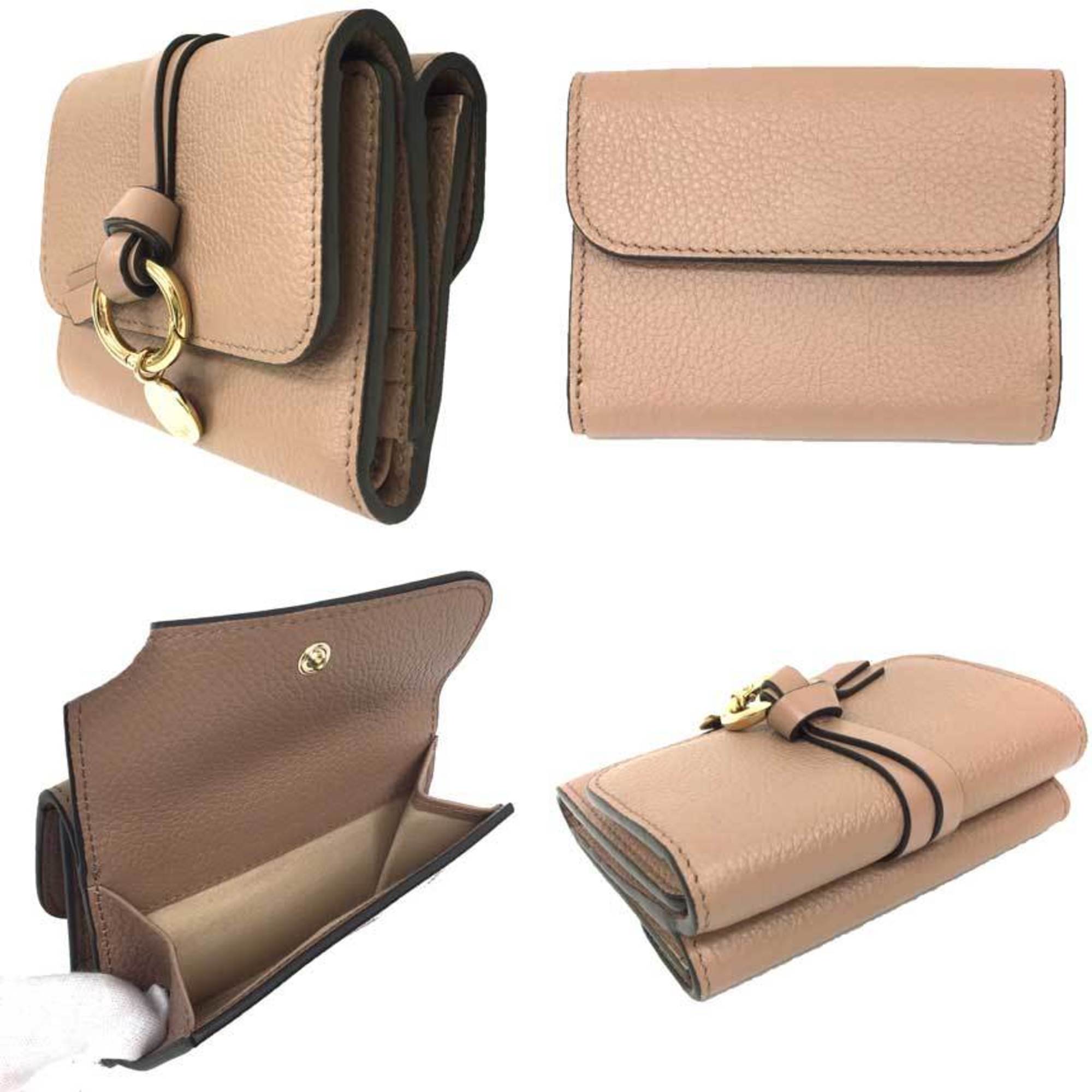 Chloé Chloe CHC21WP718F57527 D31J6L Tri-fold wallet with coin purse Leather Wallet for Women