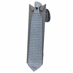 Hermes HERMES Tie Horse 100% Silk Light Blue Men's 10013699