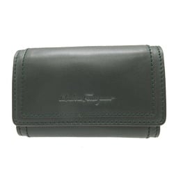 Salvatore Ferragamo Leather Green 6-ring Key Case 0293Salvatore