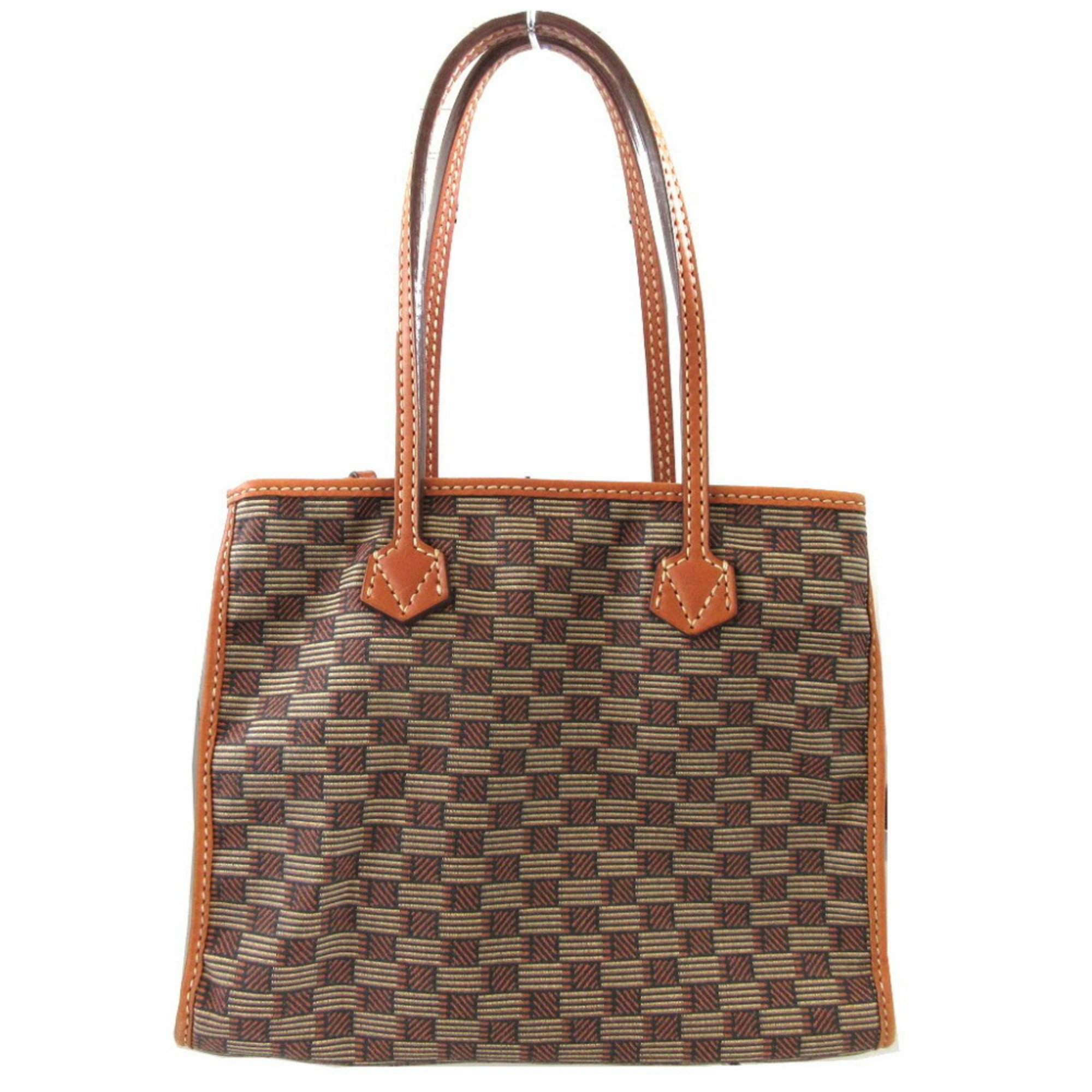 Moreau Paris Vassenne Tote PM Canvas Leather Brown Bag 0550MOREAU PARIS