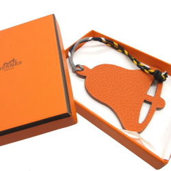 Hermes Petite H Bell Epsom Leather Taurillon Clemence Orange Etain Bag Charm Keychain 0074HERMES