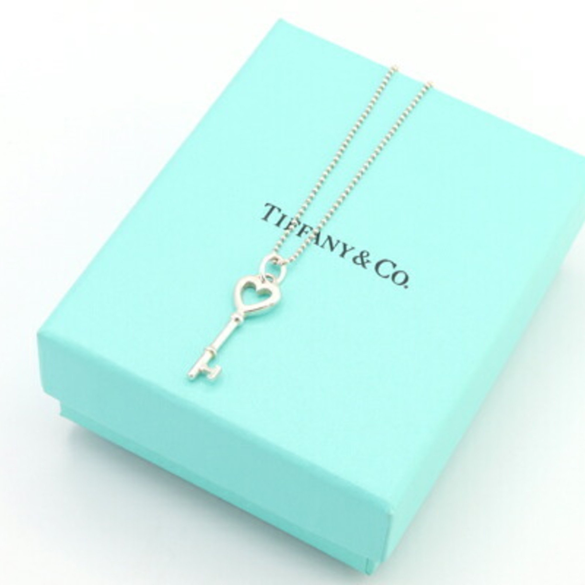 Tiffany Necklace Heart Key SV Sterling Silver 925 Ladies Pendant Lock TIFFANY&Co.