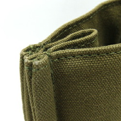 Hermes Handbag Foule Tote PM Olive Navy Cotton Canvas Hand Women Men Unisex HERMES