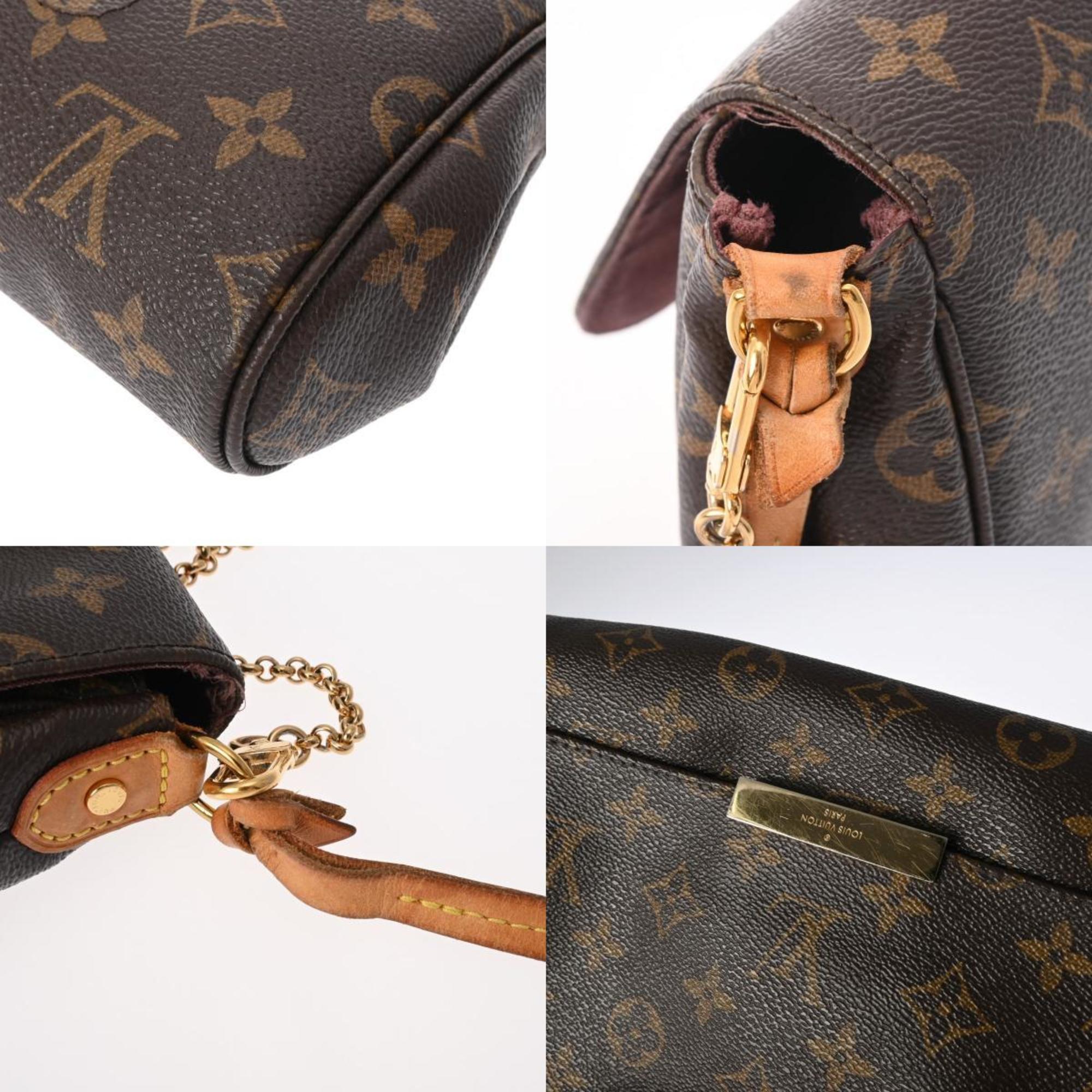 LOUIS VUITTON Louis Vuitton Monogram Favorite MM Brown M40718 Women's Canvas Shoulder Bag