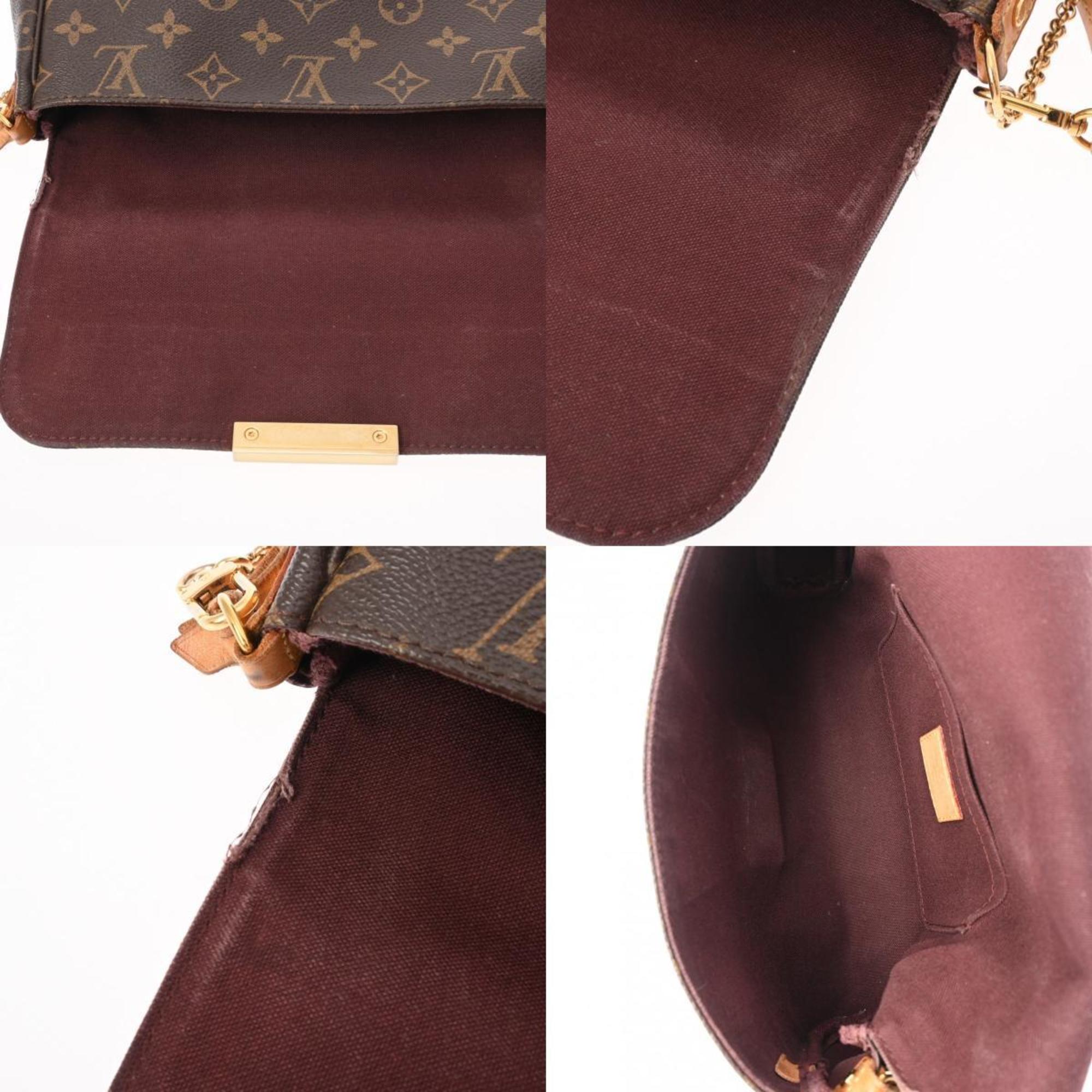 LOUIS VUITTON Louis Vuitton Monogram Favorite MM Brown M40718 Women's Canvas Shoulder Bag