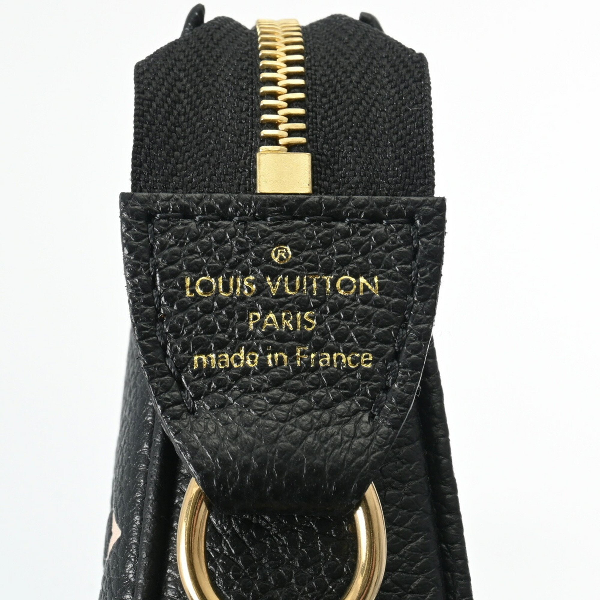 LOUIS VUITTON Louis Vuitton Monogram Empreinte Pochette Accessoires Noir M80732 Women's Leather Coin Case