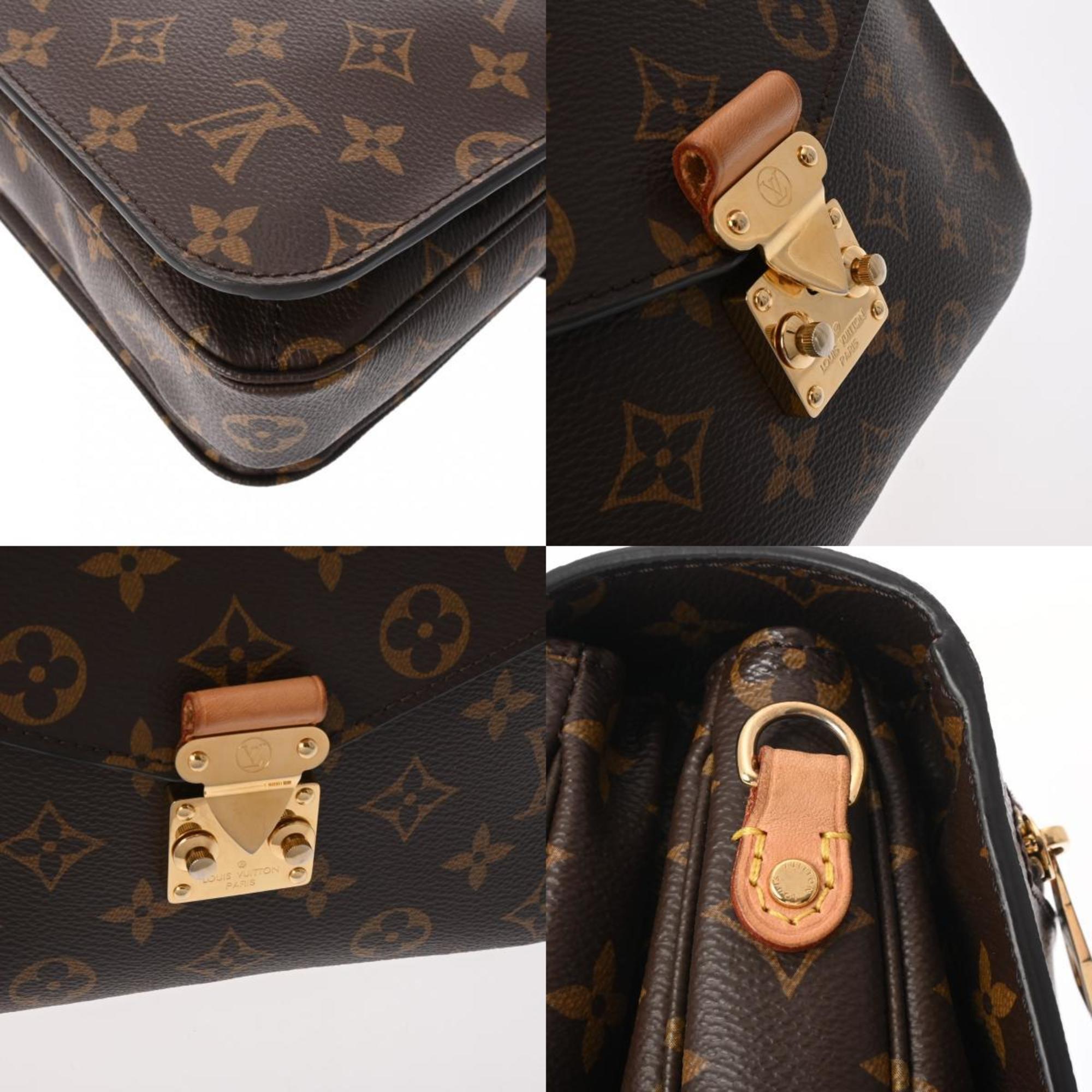 LOUIS VUITTON Louis Vuitton Monogram Pochette Metis MM Brown M44875 Women's Canvas Handbag