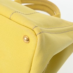 PRADA Prada Canapa Yellow BN2439 Women's Canvas Handbag