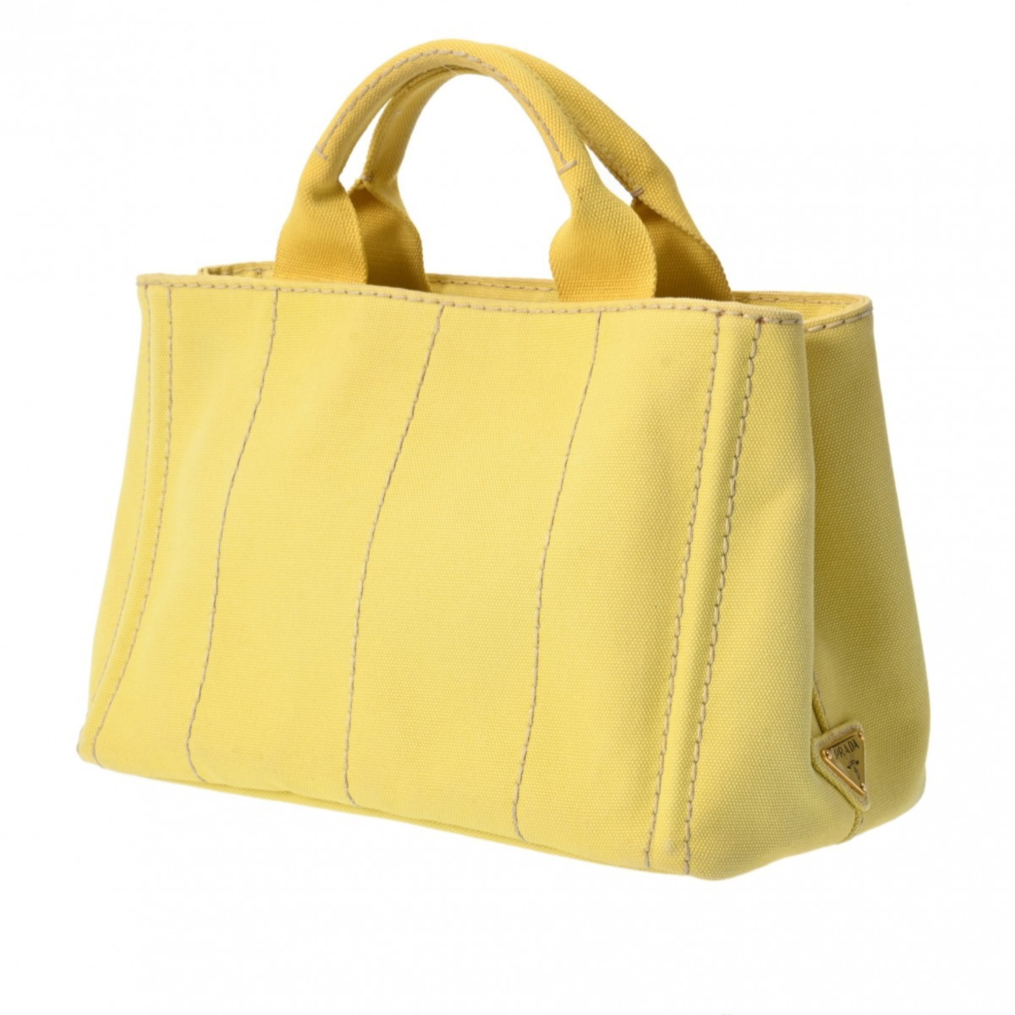 PRADA Prada Canapa Yellow BN2439 Women's Canvas Handbag