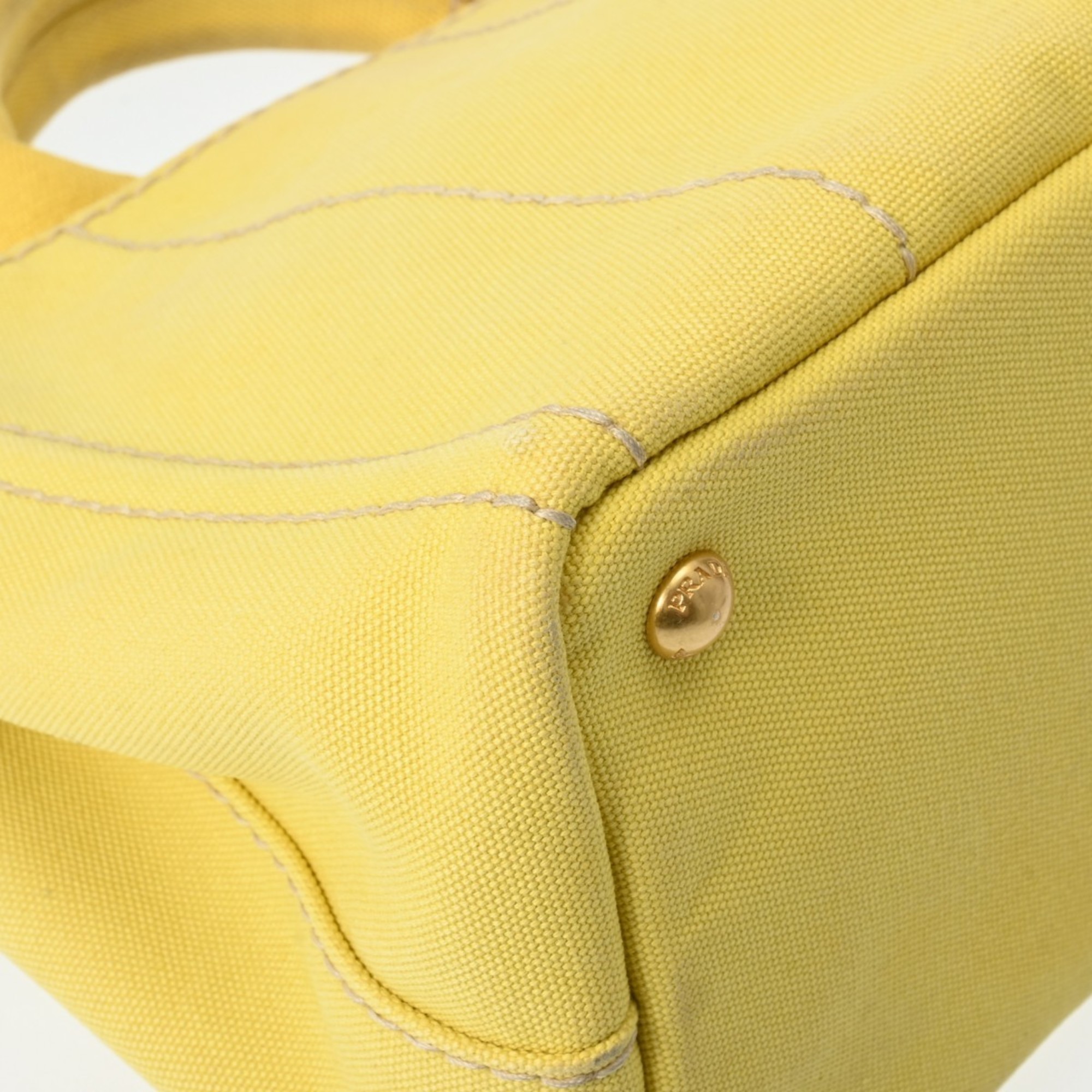 PRADA Prada Canapa Yellow BN2439 Women's Canvas Handbag