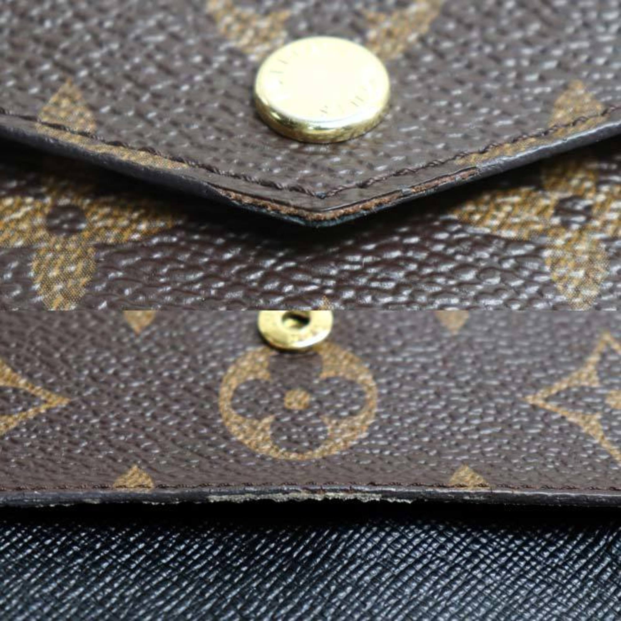 LOUIS VUITTON Louis Vuitton Daily Organizer Pouch Monogram Retiro Brown Black M60679 Women's