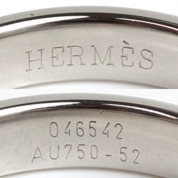 HERMES Hermes K18WG White Gold Hercules Ring Size 11.5 52 3.9g Women's